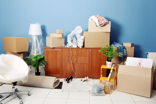 Removal team preparing a house move in Pinner