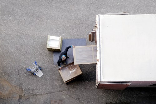 Furniture and boxes being loaded for a Pinner move