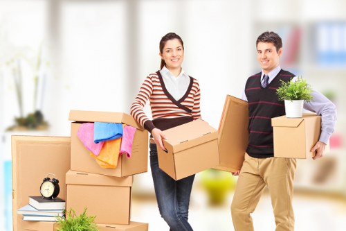 Furniture wrapped and prepared for removals