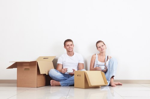 Fragile household items carefully wrapped for transport