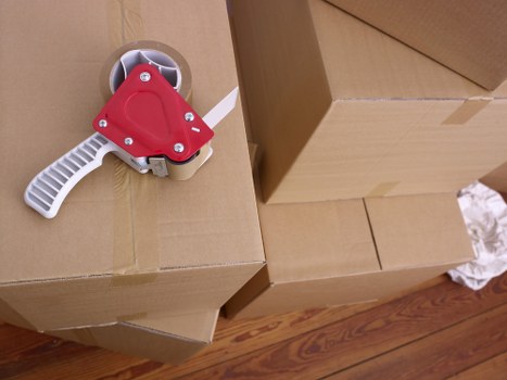Packed moving van ready for a local move in Pinner