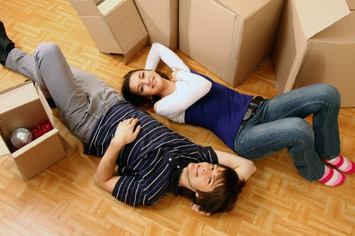 Local removals van helping with property access in Pinner